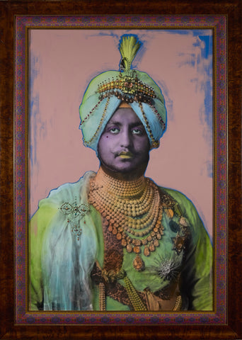 Maharajah Triptych Adorned with Swarovski Crystals
